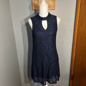 Dry Goods Navy Blue Lace Dress